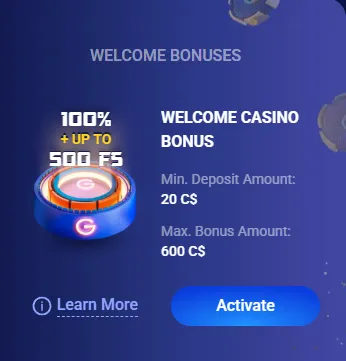 Legzo Casino Bonus